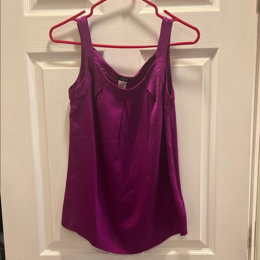 100% Silk J. Crew Vibrant Purple Camisole Top